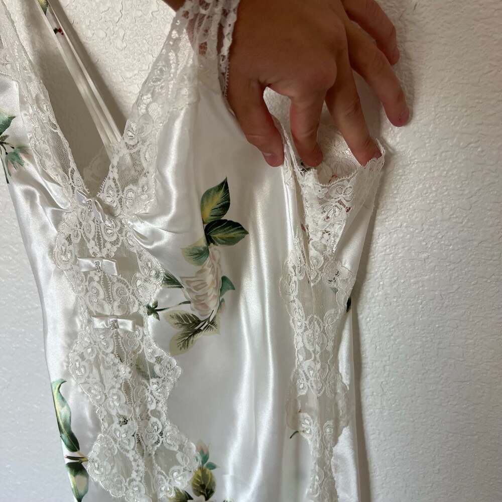 Vintage Christian Dior Le Connaisseur Lace Chemise Slip Nightgown Robe Set - Picture 6 of 11